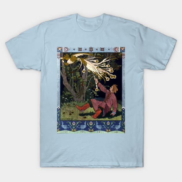 The Tale of Prince Ivan, The Firebird and the Grey Wolf - Ivan Bilibin 1899 T-Shirt by forgottenbeauty